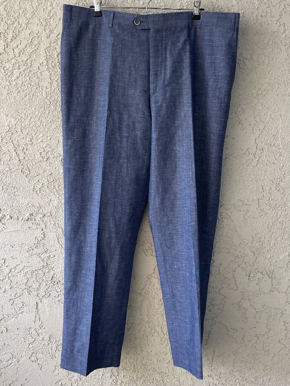 Corneliani Italian Wool Dress Pants Men’s Gray Flat Front Trousers Size 38